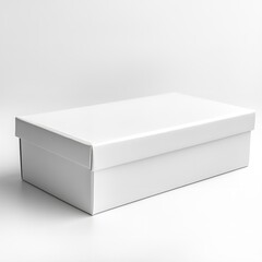 White cardboard box mockup for product packaging and branding presentation blank box isolated on white