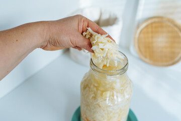 sauerkraut cooking at home