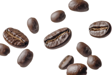 Coffee bean cascade a dark roast descent