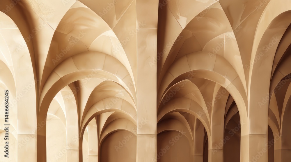 Poster the image shows a seamless, geometric pattern composed of overlapping arches.
