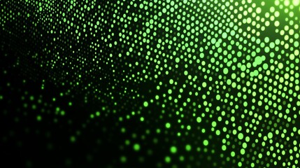 Abstract Gradient Green Halftone Dot Pattern with Organic Flow for Tech and Eco Themes