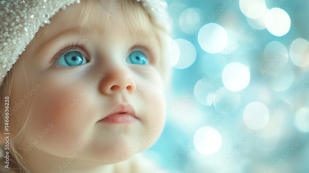 Poster dreamy blue-green bokeh with soft focus transition for abstract and artistic backgrounds