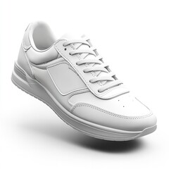 White leather sneakers casual shoes footwear fashion style trendy comfortable walking shoes for men and women