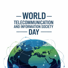 Global Digital Network Illustration for World Telecommunication and Information Society Day