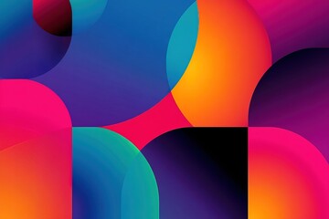 Vibrant psychedelic abstract shapes in bold gradients