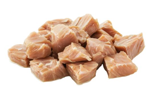 Diced Delight Succulent pork cubes ready for a culinary adventure against a black canvas