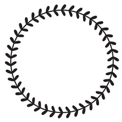 Floral circle design elegant vintage simple minimalism card background vector element round frame decoration