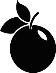 Açaí fruit icon Silhouette vector on transparent background