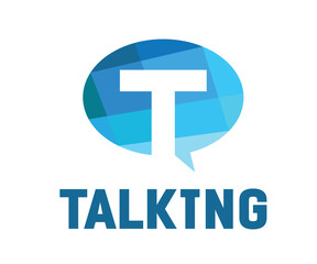 creative bulb chat logo vector letter t design icon symbol