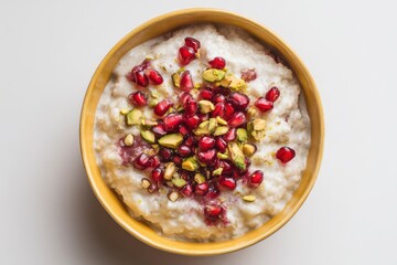 Oatmeal with Pomegranate and Pistachio