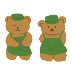 Bear cartoon as barista vector