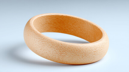 Elegant Wooden Bracelet Displayed on Clean Surface with Soft Lighting