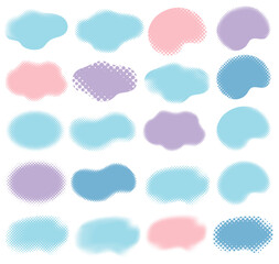 ドット丸のあしらい幾何学素材セット