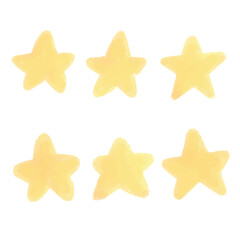 Various stars clipart doodle hand drawn