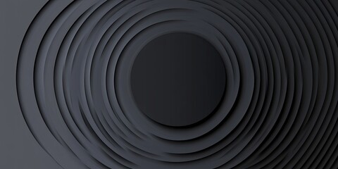 Obraz premium Dark Echoes Abstract Concentric Circle Background.