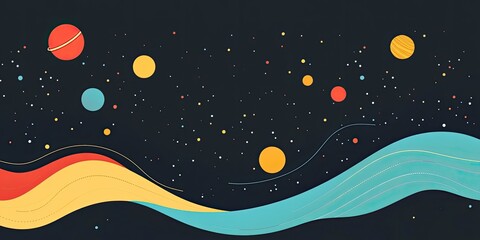 Cosmic Waves Planets and Stars in an Abstract Space Landscape.
