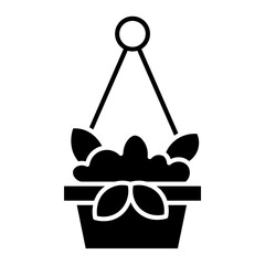 hanging pot Solid icon