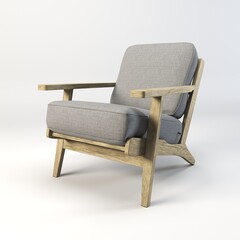 Fototapeta premium A clean and contemporary illustration showcasing a minimalist sofa in various shades of grey. The design emphasizes simplicity and elegance, with smooth lines and a focus on form. This image evokes a 