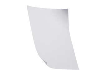white paper sheet float in the air isolated on transparent png background,Design template or mockup. Vector illustration.