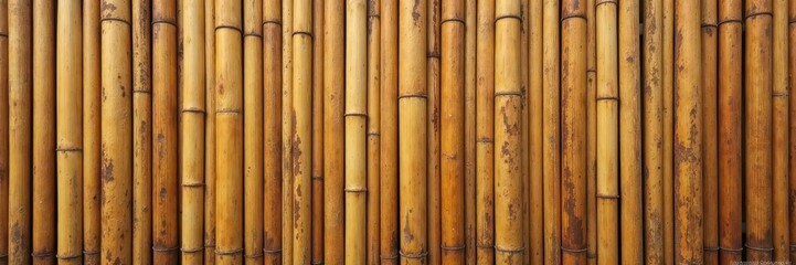 Naklejka premium Rustic bamboo fence texture, natural woven pattern , rustic, illustration, weave