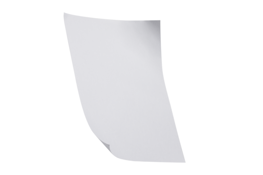 white paper sheet float in the air isolated on transparent png background,Design template or mockup. Vector illustration. - Powered by Adobe