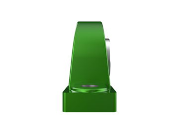 Green Industrial Mounted Bearing with Green Housing for Rotary Shaft Support Durable Bearing Unit for Corrosion-Resistant Heavy-Duty Thermoplastic Flanged Bearing Unit for Machinery PNG Transparent