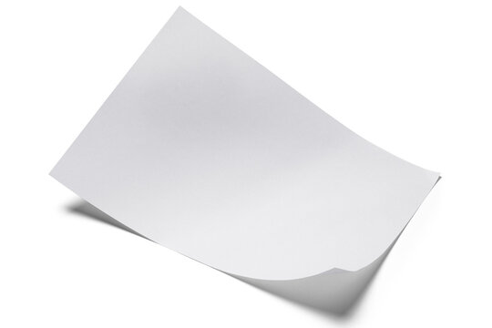 white blank paper sheet with shadow isolated on transparent png background,Design template or mockup. Vector illustration.
