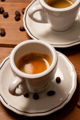 Caffè espresso italiano, colazione europea 
