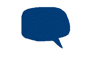 Blue paper cut speech bubble, chat symbol with speech bubbles, cartoon style speech bubbles PNG transparent