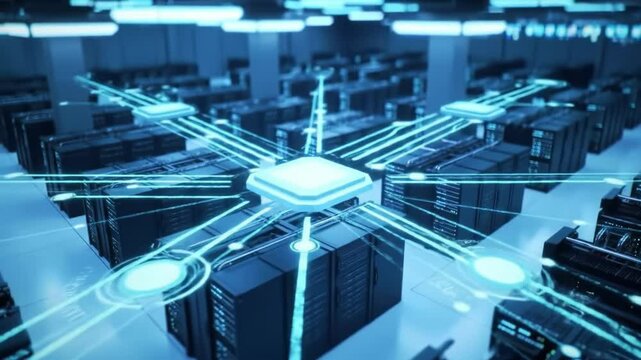 Exploring advanced data center technology with networked servers and processors