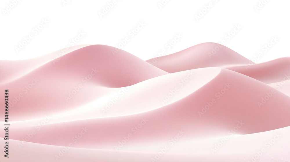 Aufkleber soft and serene pink gradient hills with smooth elegant background design