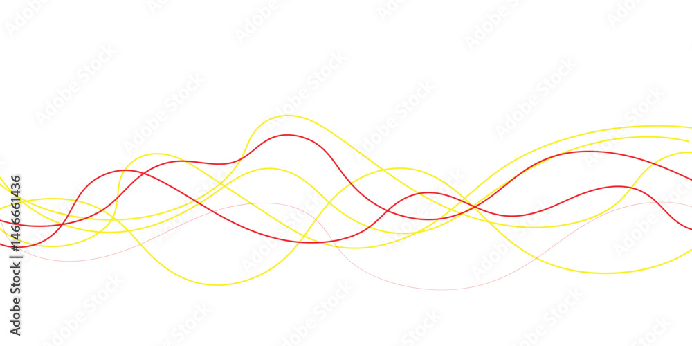 Aufkleber this abstract image features a dynamic interplay of intertwined yellow and burgundy lines against a 