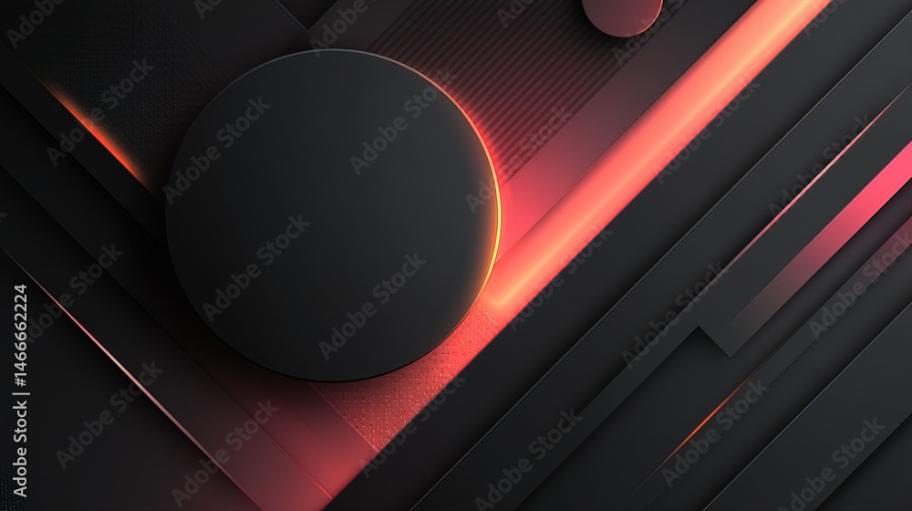 Poster modern abstract ui design with neon accents for web headers