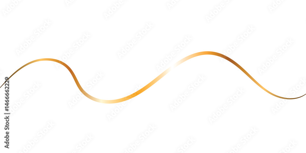 Poster this image features a sophisticated design with multiple, flowing gold lines creating a wave pattern