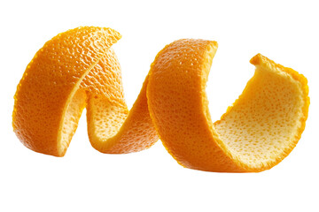 orange peel isolated on white background