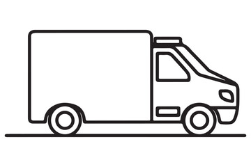 Delivery Van Illustration Logistics Transport Service for Business Needs