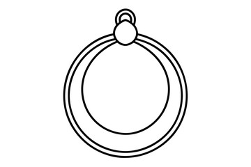Hoop Earring Line Art Vector Illustration  