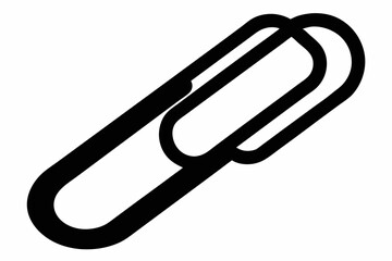 Paper Clip Silhouette Vector Illustration  