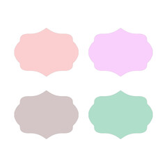 Wedding Stylish Romance Ornamental Tags Collection
