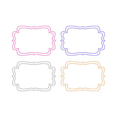 Wedding Stylish Romance Ornamental Tags Collection
