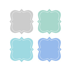 Wedding Stylish Romance Ornamental Tags Collection
