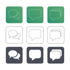 Chat icon set. Vector icon illustration. Chat icon