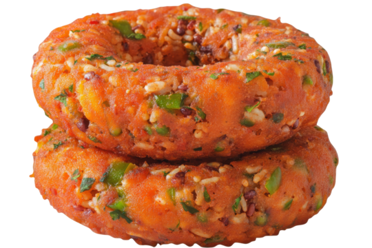 Savory Donut Stack Tangy treats with veggie bits in a donut shape