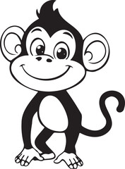 Monkey silhouette vector artwork