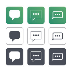 Chat icon set. Vector icon illustration. Chat icon