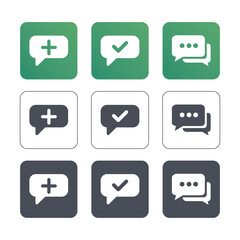 Fototapeta premium Chat icon set. Vector icon illustration. Chat icon