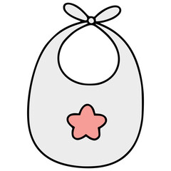 baby cloth napkin flat color vector illustration template design