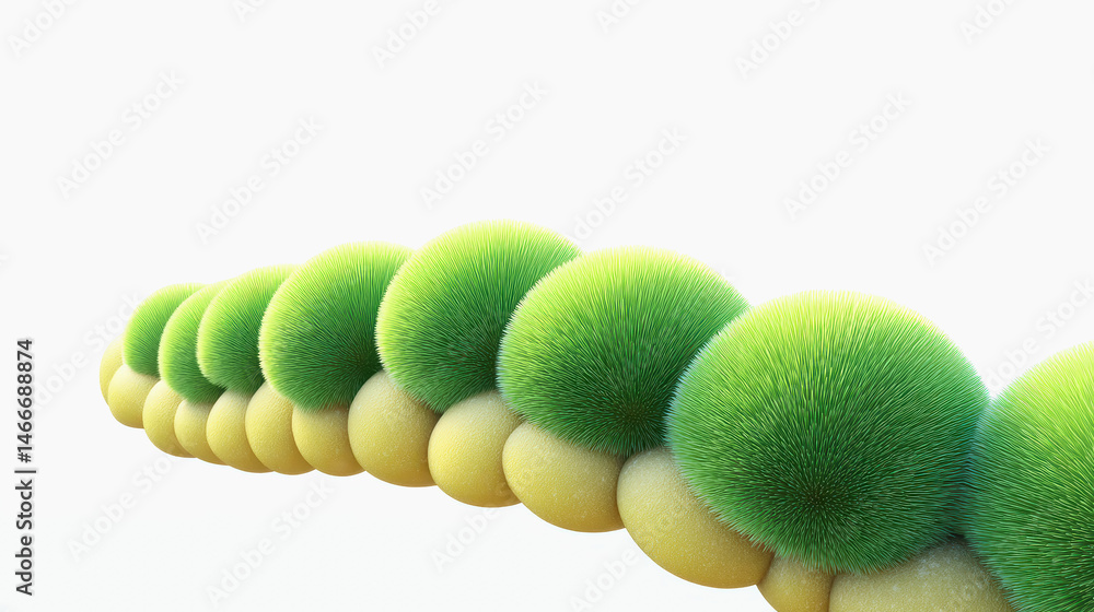 Poster caterpillar repeating pattern captured in high-quality illustration emphasizing the intricacies of n
