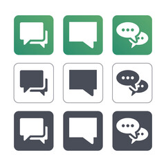 Chat icon set. Vector icon illustration. Chat icon