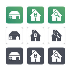 Real estate icon. Vector icon illustration. Set of icons related to real estate, property, buying, renting, house, home.
